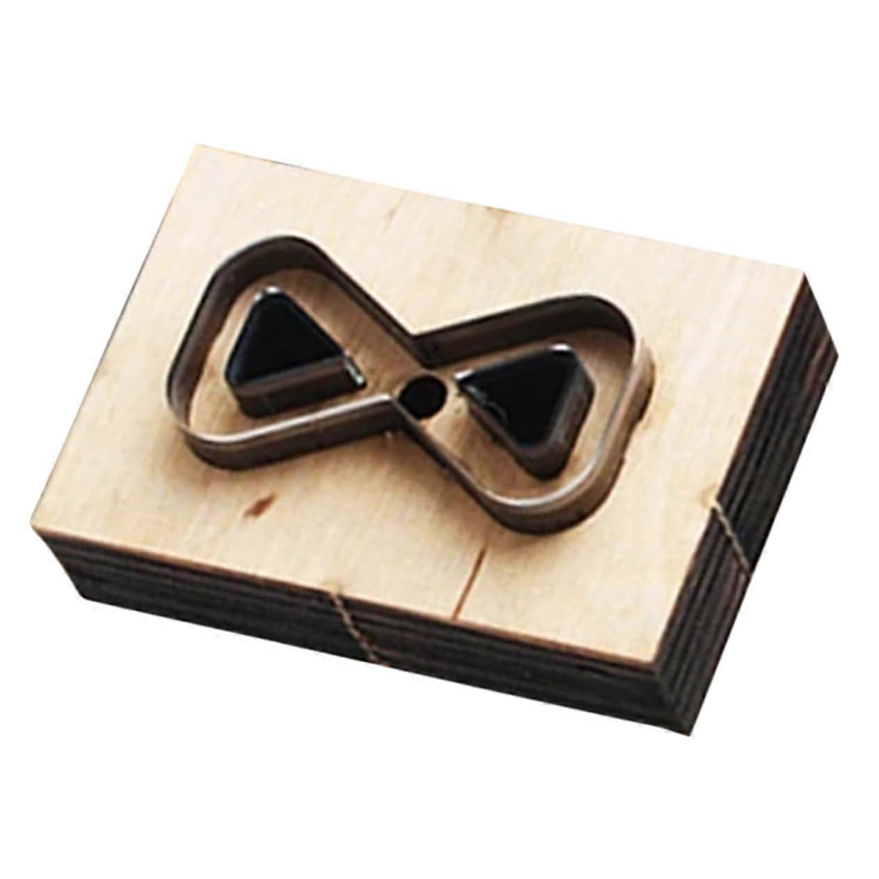 Leather Cutting Tools Die Key Handcraft Stamping Mold Reusable Wood Form 5x2.5cm for Leather and Metal Crafting