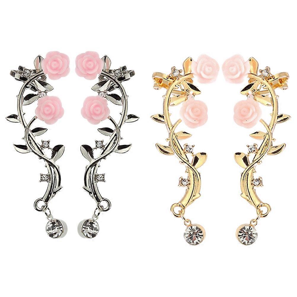 Fashionable Ear Bone Clips for Daily Wear and Special Occasions in Assorted Color with Easy to Wear 2 Pairs