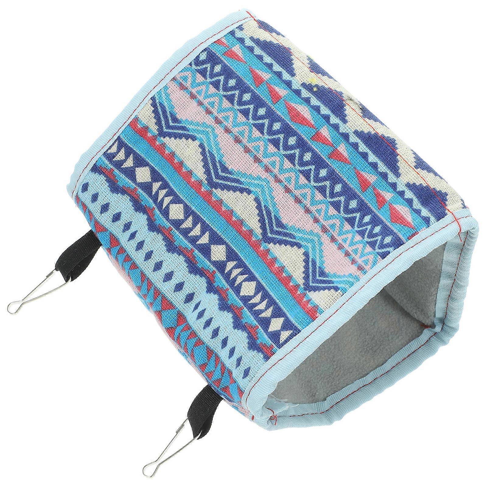 Oval Bird Hammock Sleeping Nest For Ferrets Chinchillas And Birds Multi Cotton Material Suitable For Hiding 1 Set