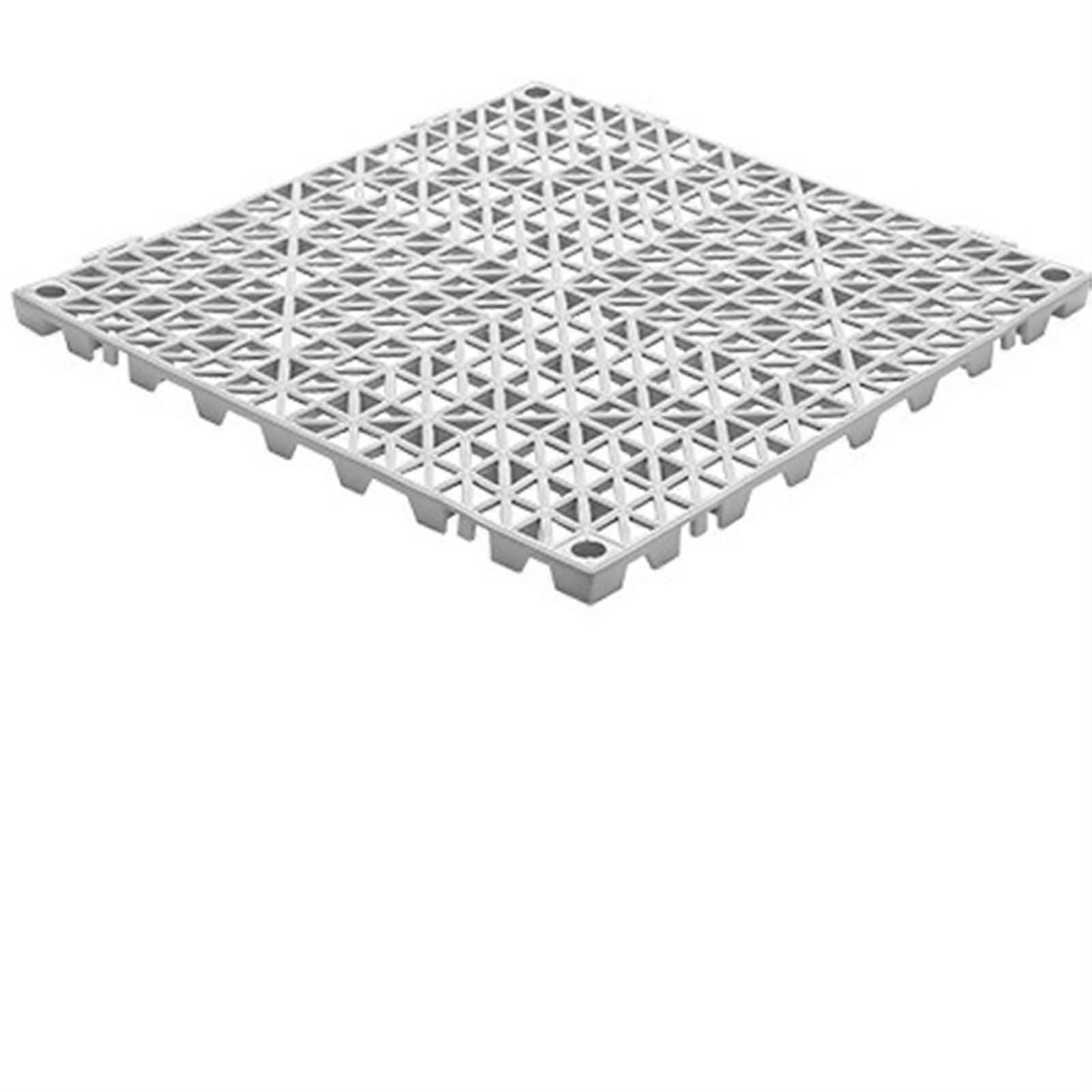 Interlocking Gym Floor Mats, 12Piece Set, 30.5x30.5 cm, Soft PVC, NonSlip (Grey)
