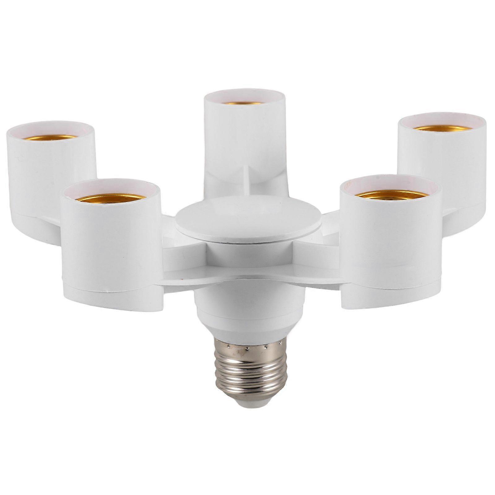 E27 Light Socket Splitter Light Socket Splitter Led Light Socket E27 To 2 E27 Converter Bulb Base Splitter Lamp Holder Accessory