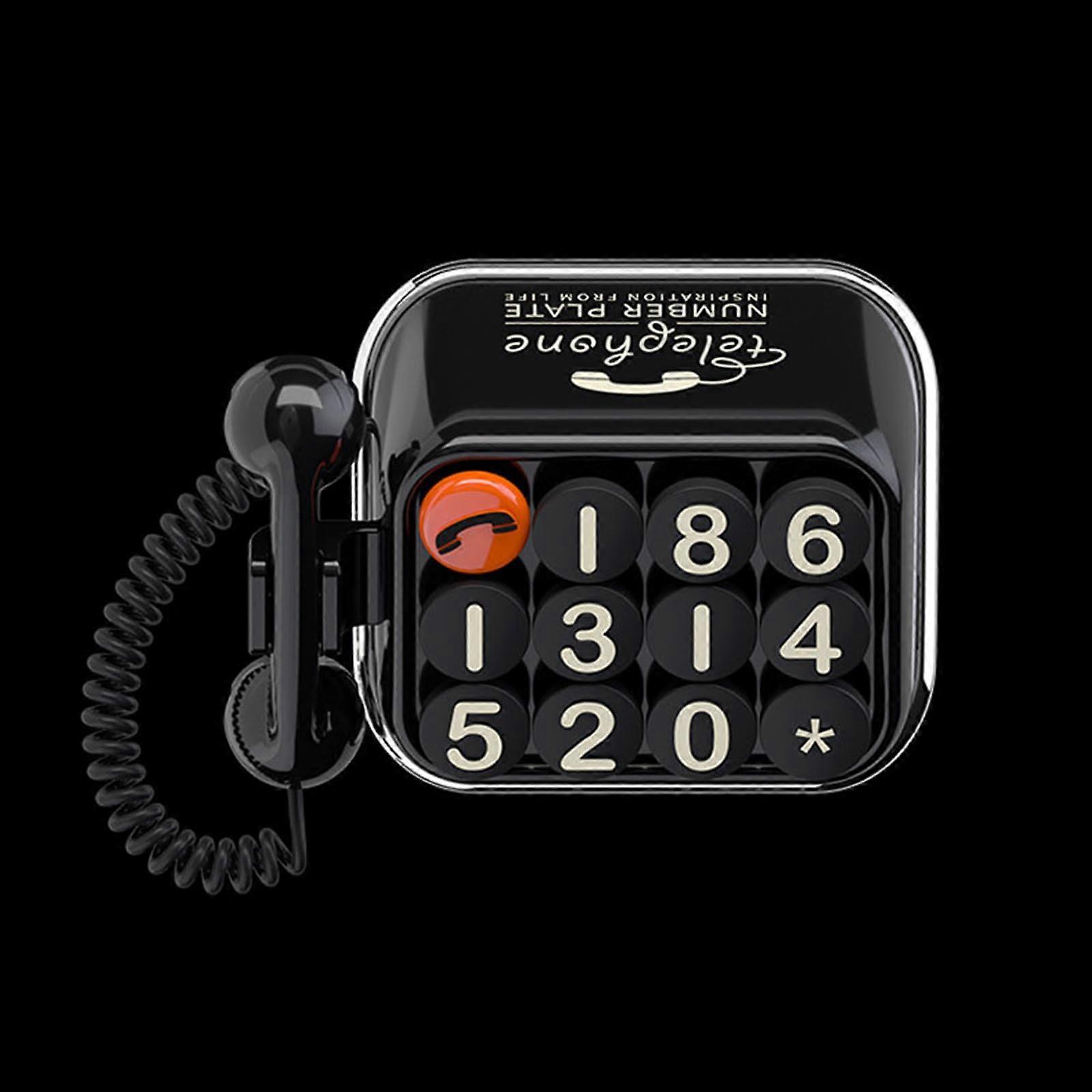 Simulation Nostalgia Keyboard Car Phone Number Temporary Parking Note Keyboard Car License Plate Number Black