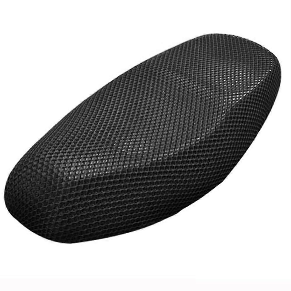 Motorcycle Seat Cushion Cover, Scooter Summer Seat Cover, Breathable 3D Black Heat Insulation Net JS1 (80CM52CM) M