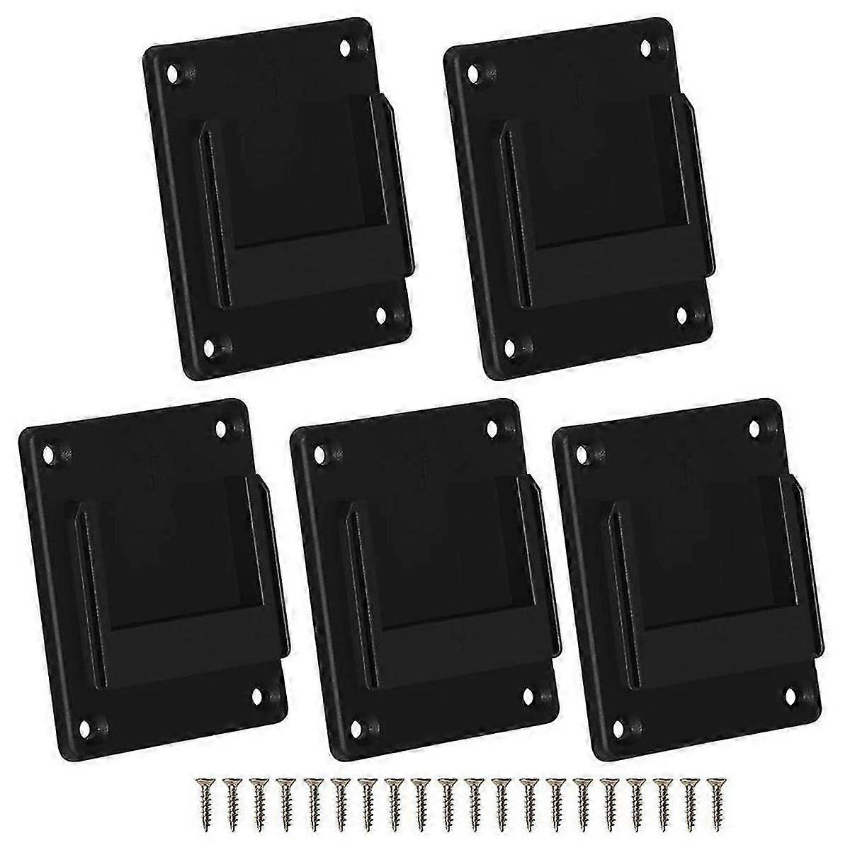 5Pc Wall Mount Holder Tool Storage Rack suitable for Hitachi 18/36V Tool Black