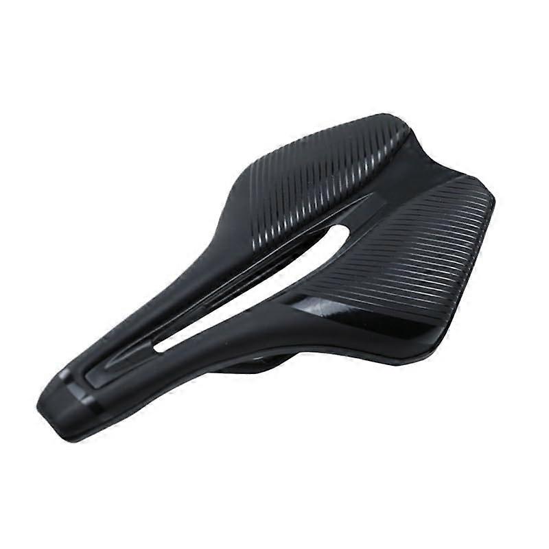 Bike Seat Bicycle Cushion 143MM Mountain Road Bike Saddle Black with Black Line - Comfortable Bicycle Accessories