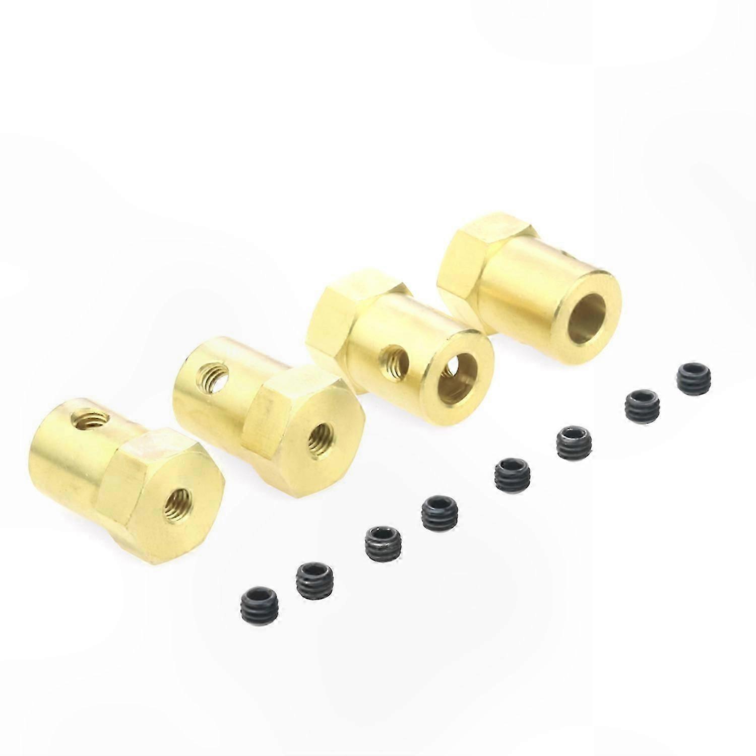 4PCS Brass Hex Adapter for RC Car Wheel Hub Conversion Kit 5mm to 12mm Upgrade Parts for B14 B16 C14 C24 D90 D91 MN99S Models
