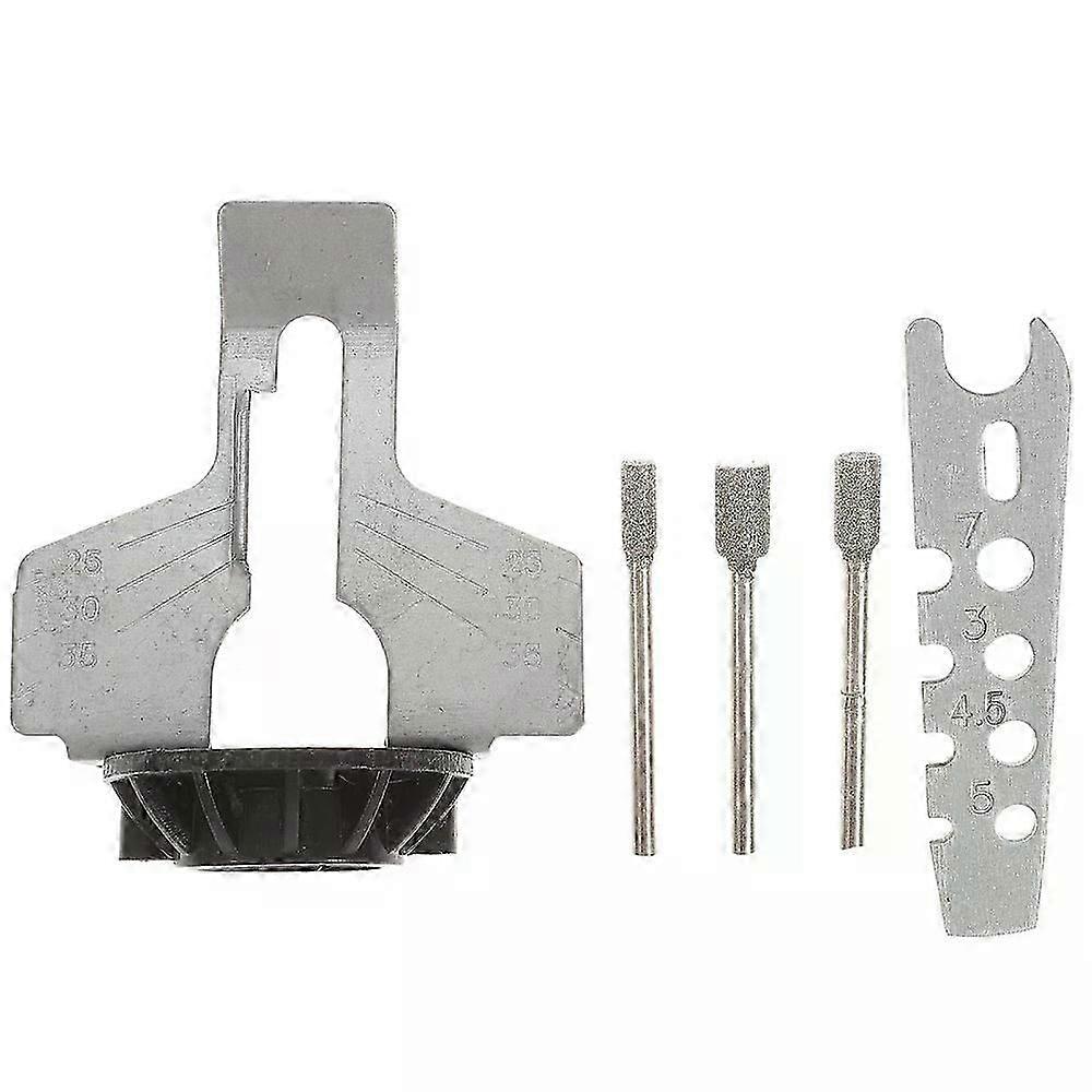 Chain Sharpener, Electric Tool Accessories Sharpening Guide Attachment for Chainsaw with Bits & Ruler