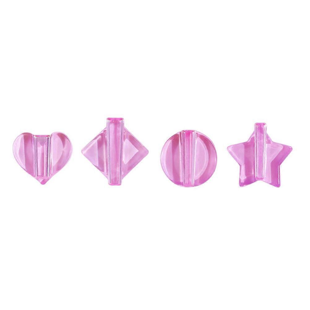 Manicure Tool Nail Embossed Molds for Halloween Women Pink Acrylic Material Creating Patterns 4Set