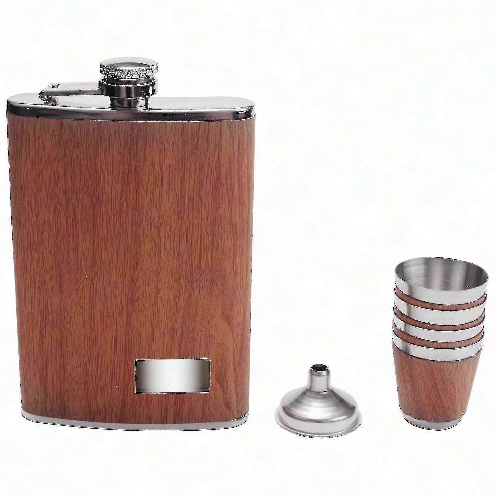 Stainless Steel Hip Flask Set with Funnel hwy