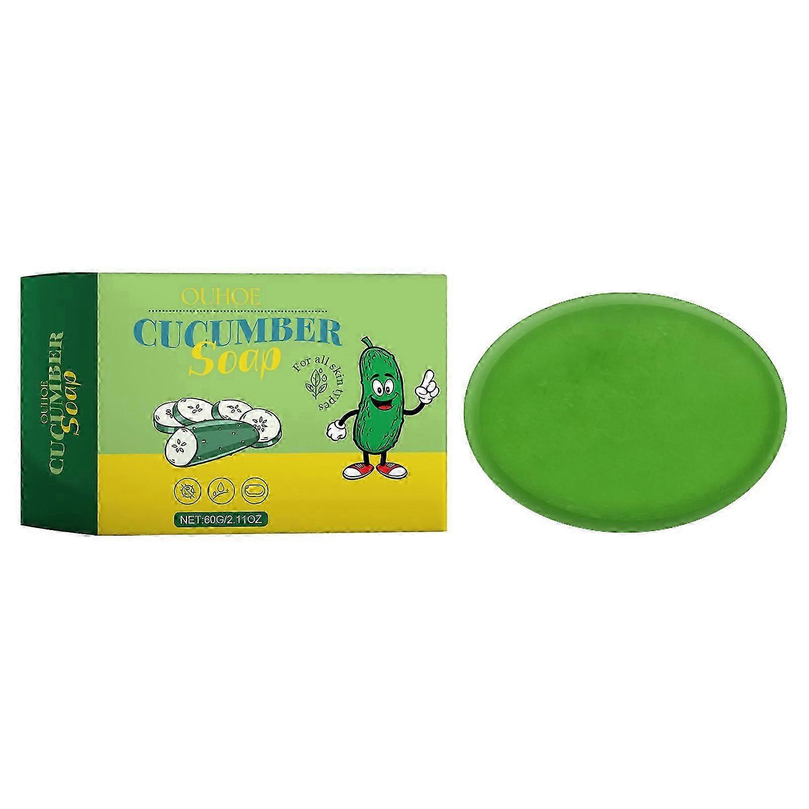 Natural Cucumber Soap Bar Moisturizing Gentle Skin Care Soap Gentle Effective Cleansing For Face Body