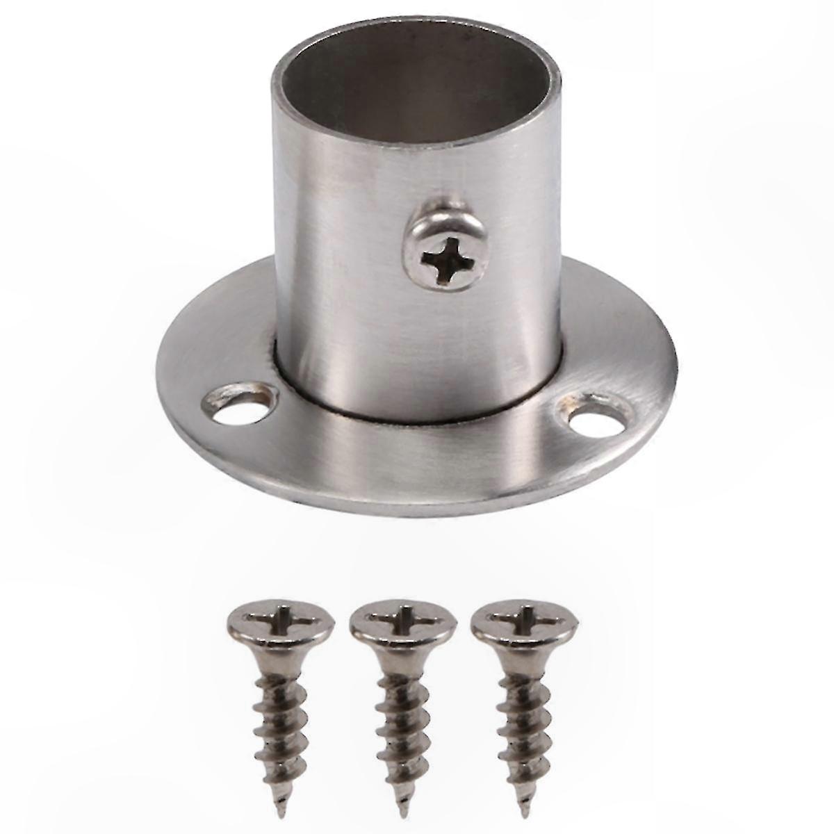22mm Diameter Pipe Rail End Support Bracket for Wardrobe Hanging Rod