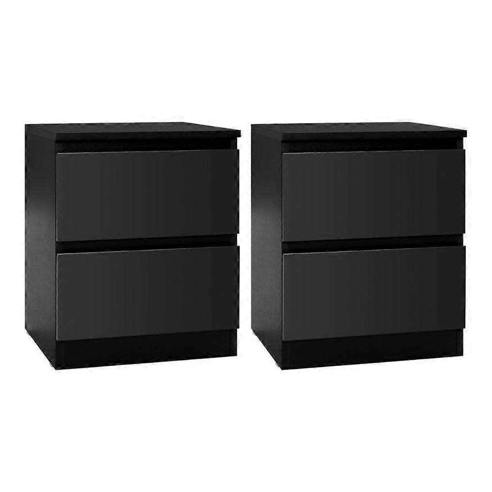 Artiss 2X Bedside Table Drawers Pepe Black Bedside Tables