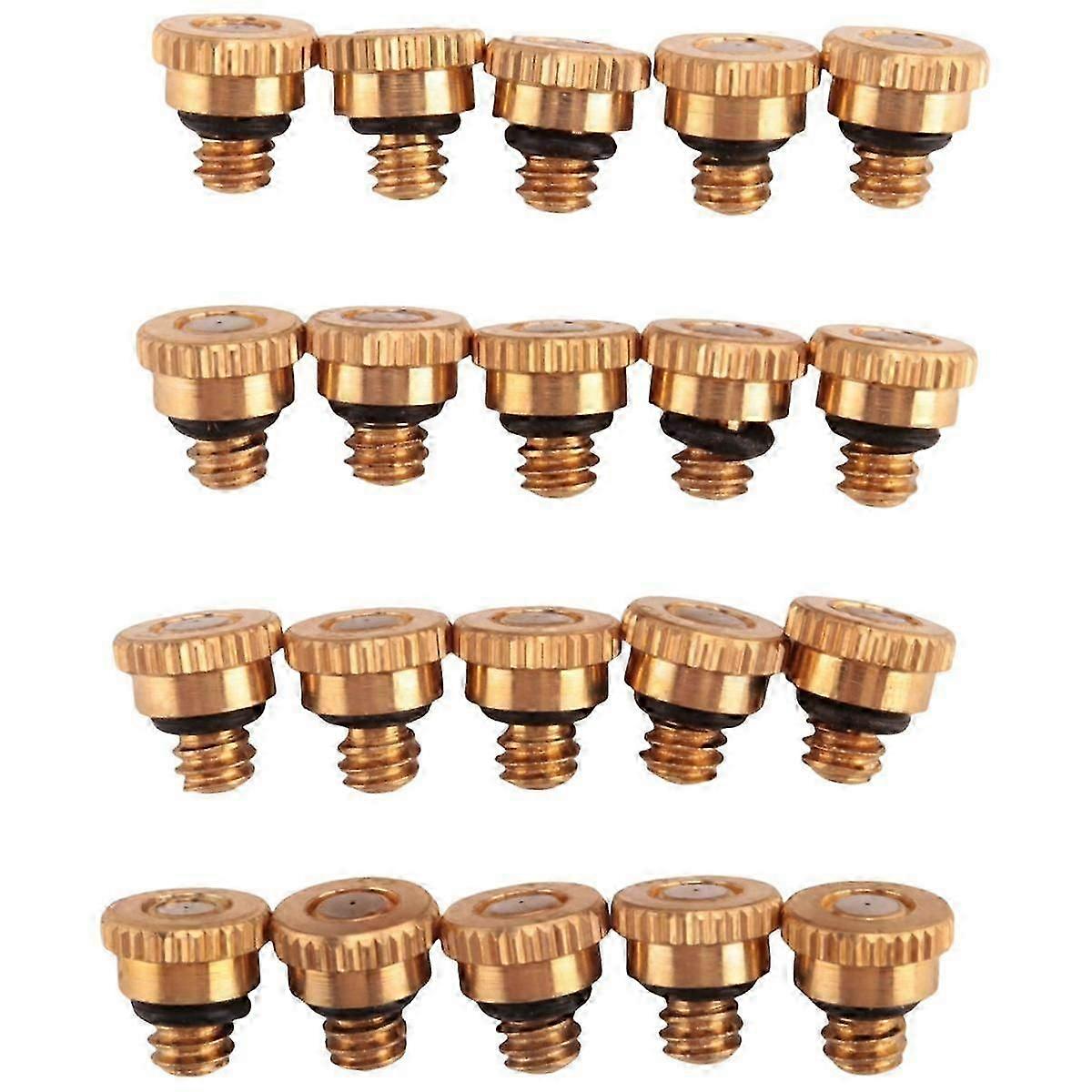 20Pcs Buses de brumisation en laiton pour système de refroidissement 0,012 pouce (0,3 mm) Buse d’eau Gicleurs Brumisation Refroidissement
