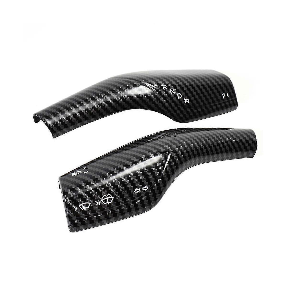 Shift lever protective cover, suitable for Model 3 Y, made of plastic with bright carbon fiber pattern