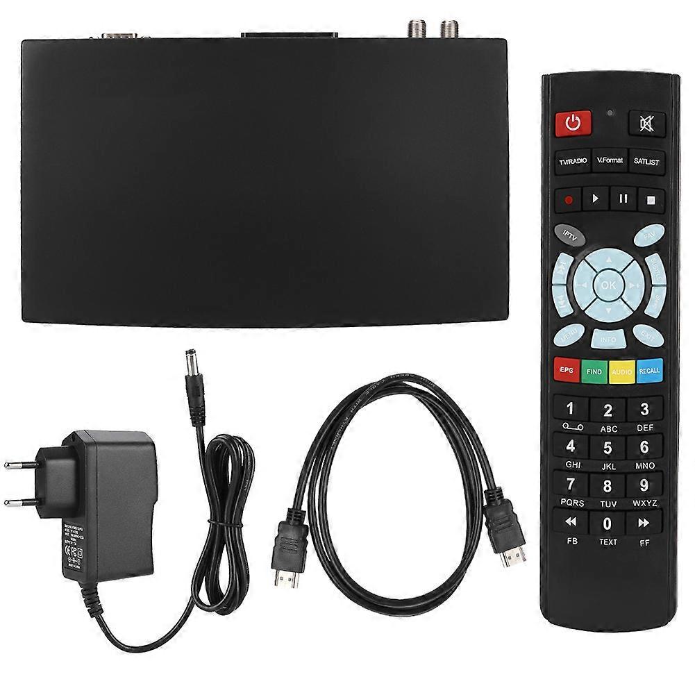 V8S HD DVB-S2 Satellite Digital TV Receiver Decoder Dual-Core CPU Set Top Box(EU Plug)