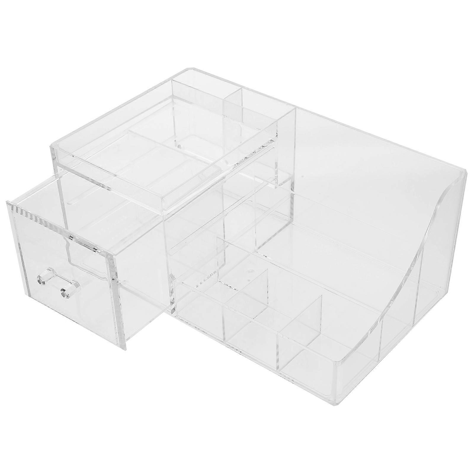 Makeup Organizer Vanity Desk Storage Organizer Rectangular Simple Design Women 1Pack