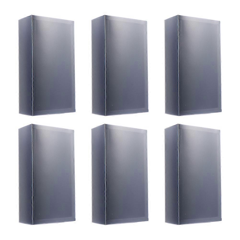 6Pcs Kraft Paper Drawer Boxes for Storage with Frosted Texture Black Translucent 70