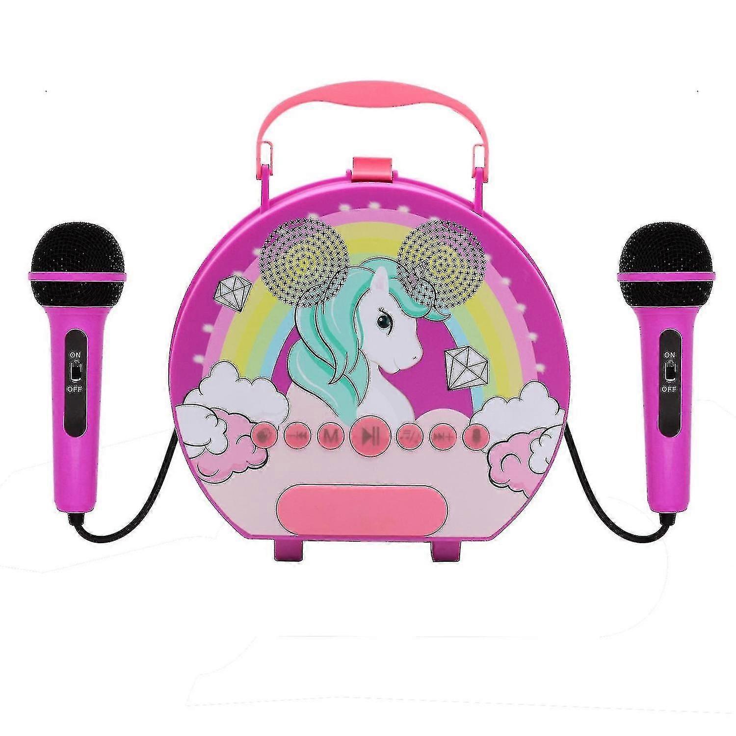 أطفال كاريوكي آلة المتكلم مع 2 ميكروفونات وتعديل الكتف الأشرطة التعليمية الموسيقى جيش التحرير الشعبى الصينى