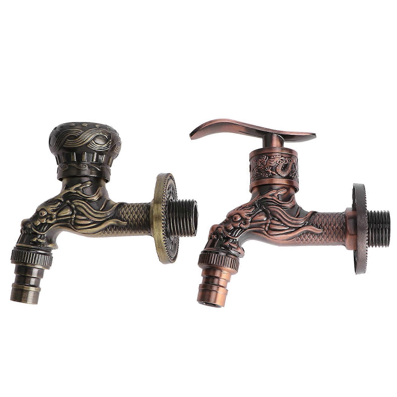 Bathroom Tap Made of Copper Alloy Durable and Practical for Home Use with Assorted Color 2 pcs
