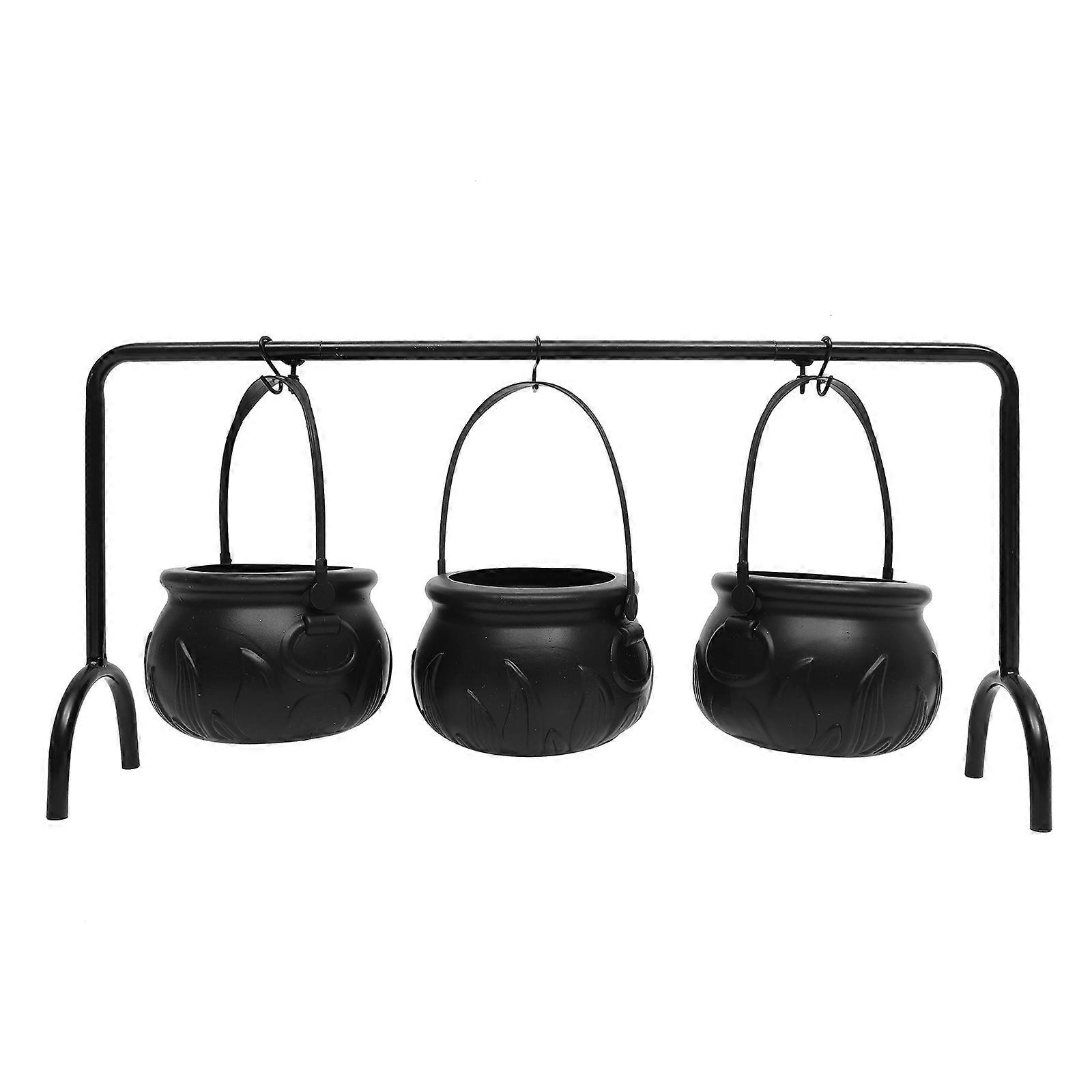 Halloween Candy Bucket Handheld Candy Holder for Decoration 1Set with Rack