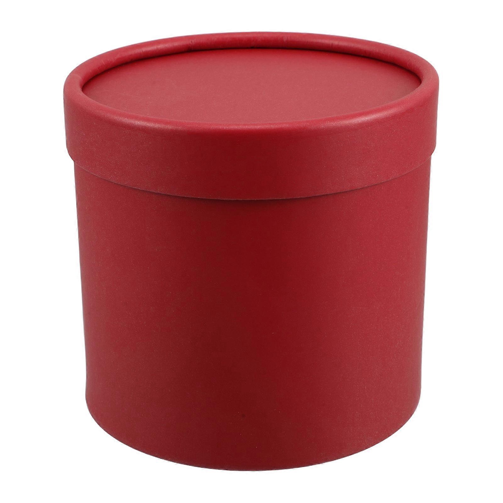 It sounds like you're describing or searching for a **product listing** or **product description** for a **compact red round bouquet holder box with