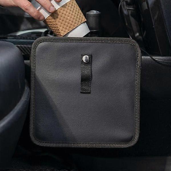 Car Open-Top Trash Can: 1.85Gallon/7L Oxford Cloth Garbage Bag For Vehicle - Back Seat Headrest Hanging Storage Box Square  Rubbish Organizer Bin For 