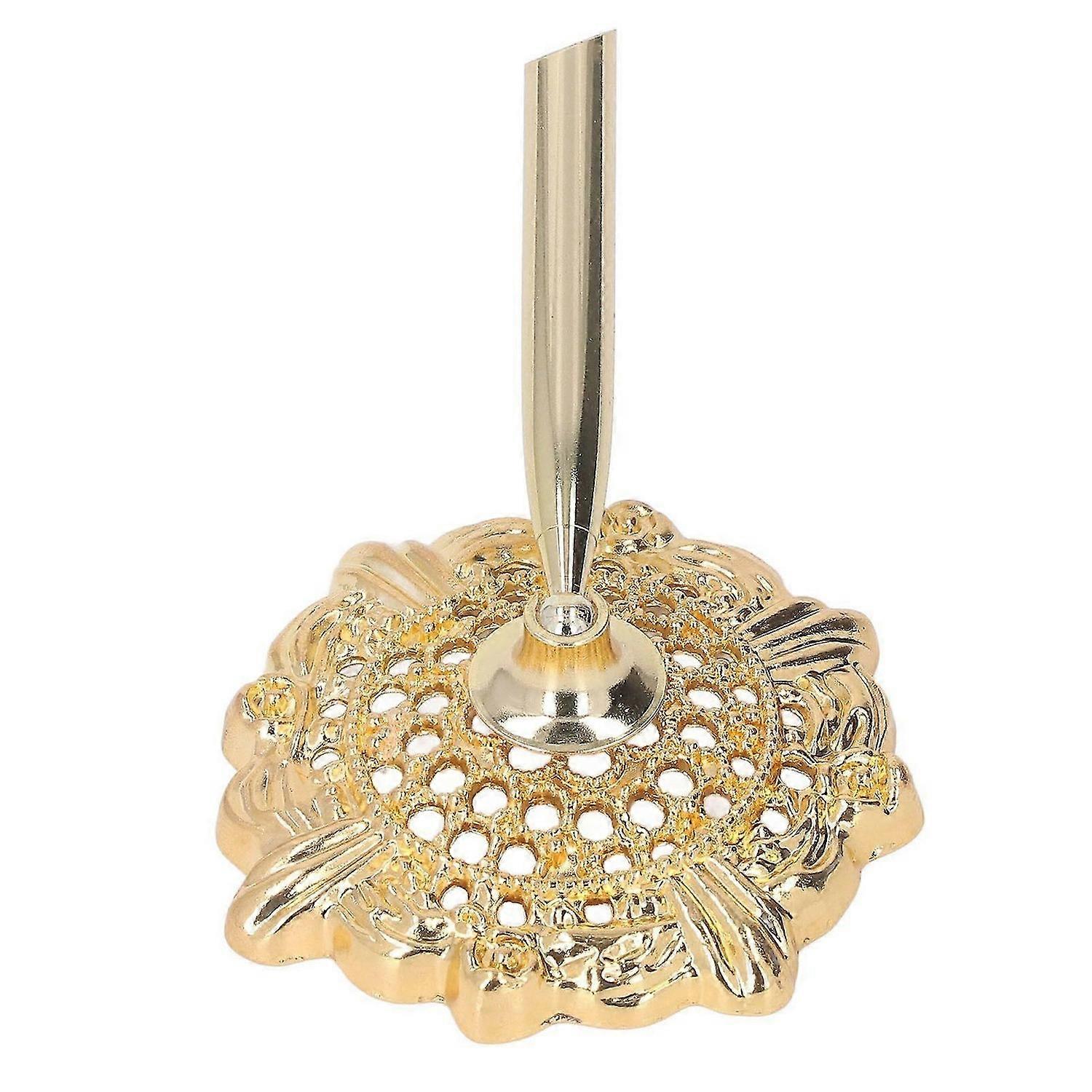 2025 Latest Model Pen Stand Retro Classic Style Hollow Pattern Compact Metal