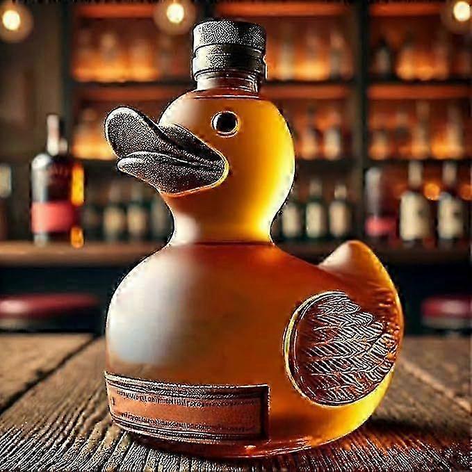 Funny Whiskey Decanter & Duck Bottle Design, Unique Container for Red Wine & Scotch Whiskey, Size 10x7.6cm