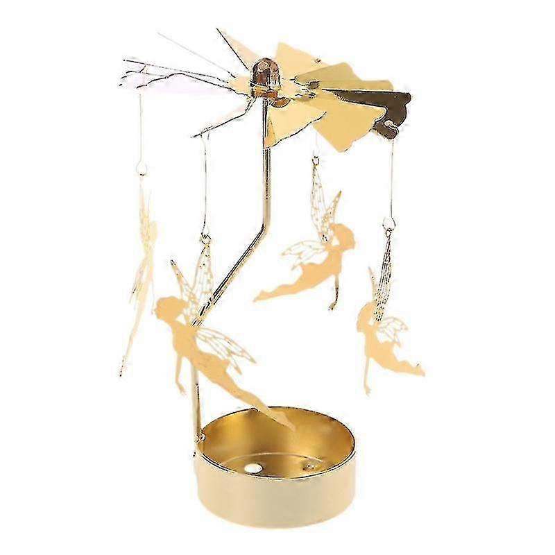 Romantic Candlestick Rotating Spinning Carousel Tea Light Candle Holder Home