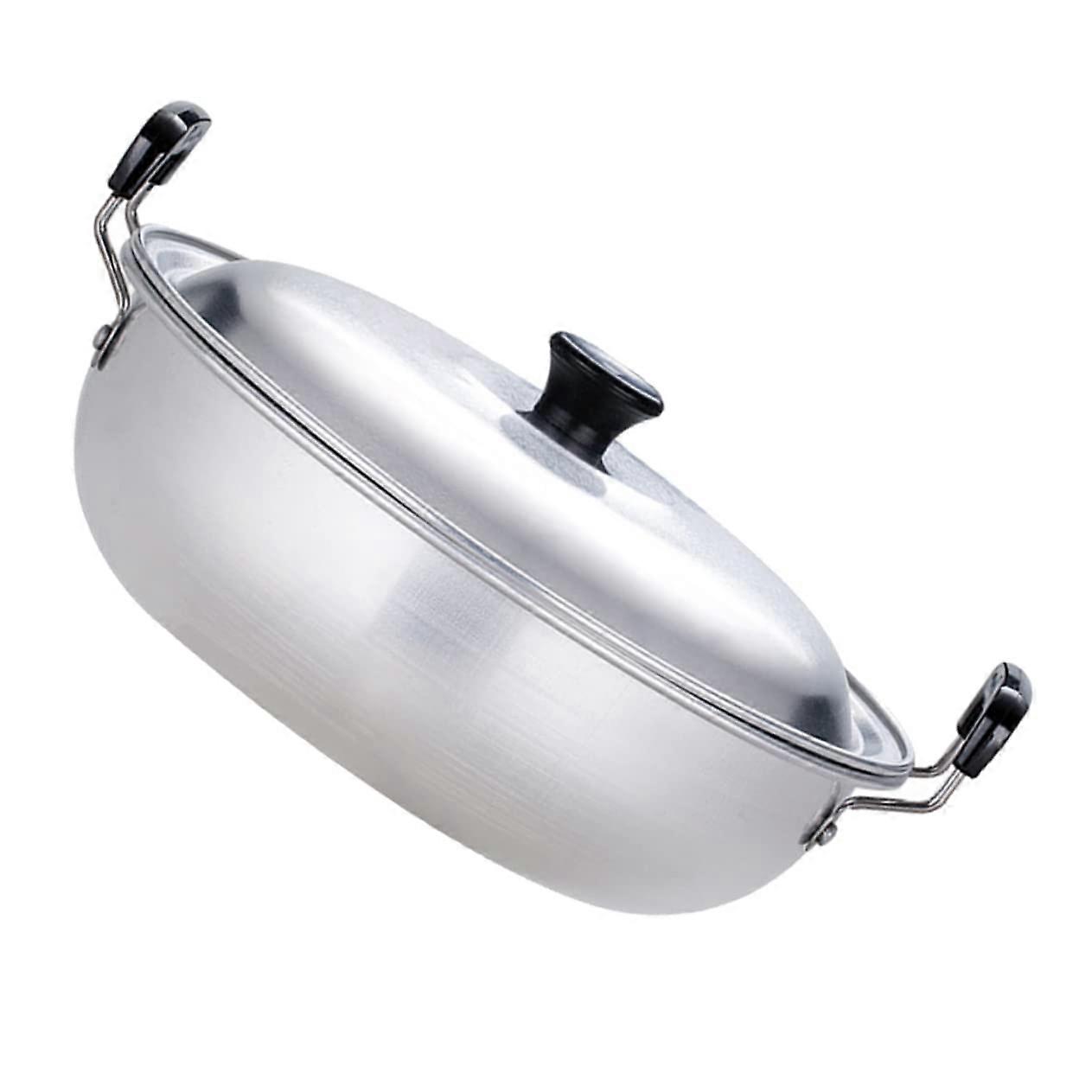 Double Handles Aluminum Ramen Pot With Lid Small For Noodles And Porridge Fast Heating Open Flame And Electric Cookers