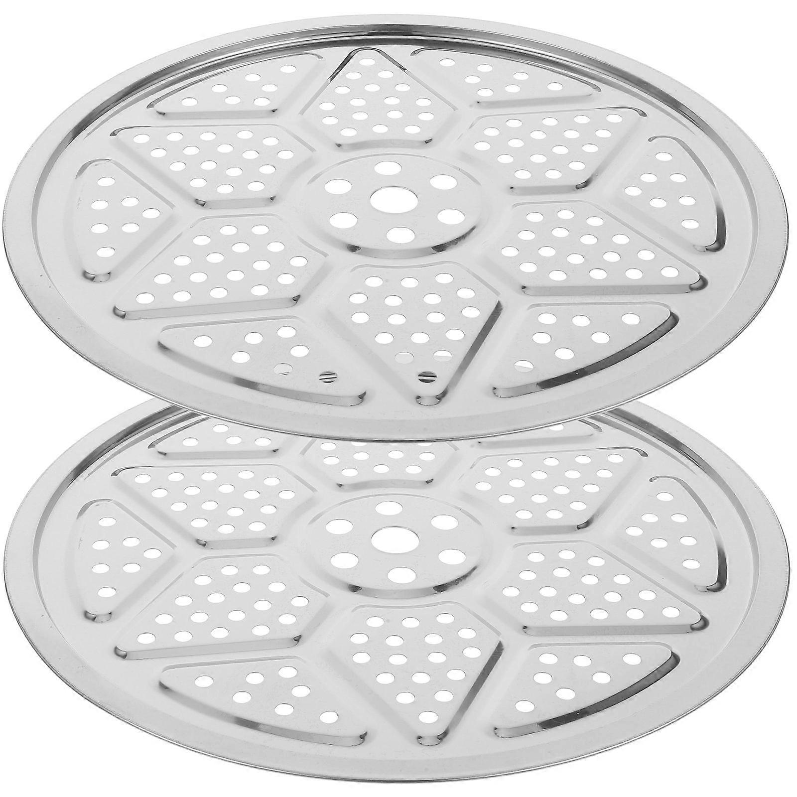 2Pcs Reusable Steam Pot Steaming Trays Chinese Food Steamer Replacement Trays (Random Style)
