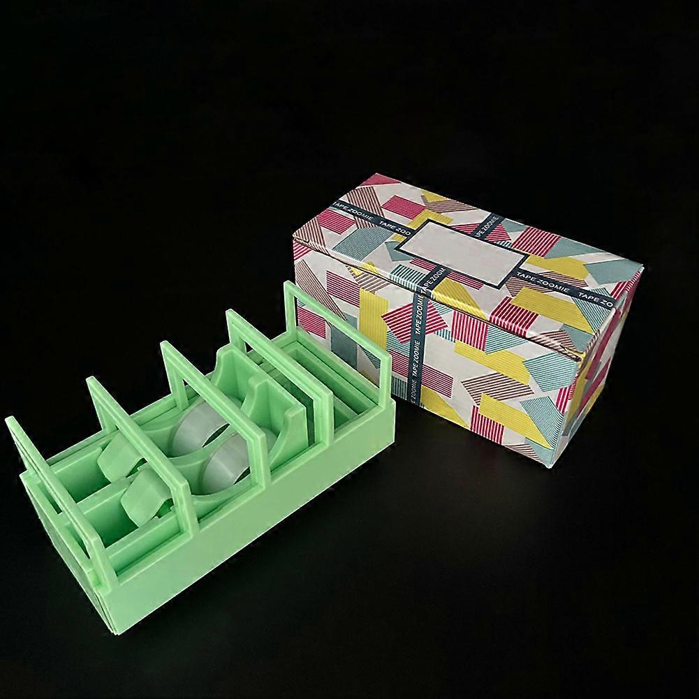 Tape Dispenser Tape Dispenser for Wrapping, Portable Ribbon Cutter Machine, Foldable Double Roll Tapes Dispensers Assistant