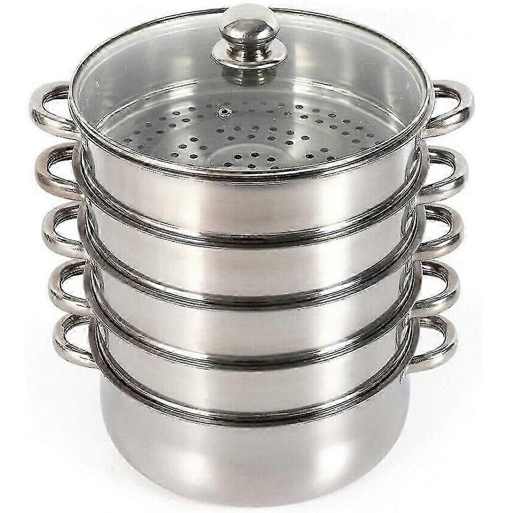 5-Layer Stainless Steel Pressure Cooker, Set with Pot Handle