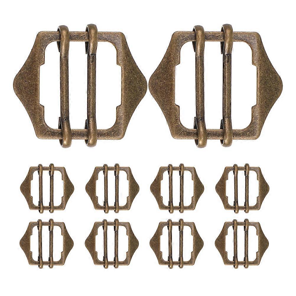 Copper Metal Vest Buckle for Adjustable Strap Use 10Pcs Set