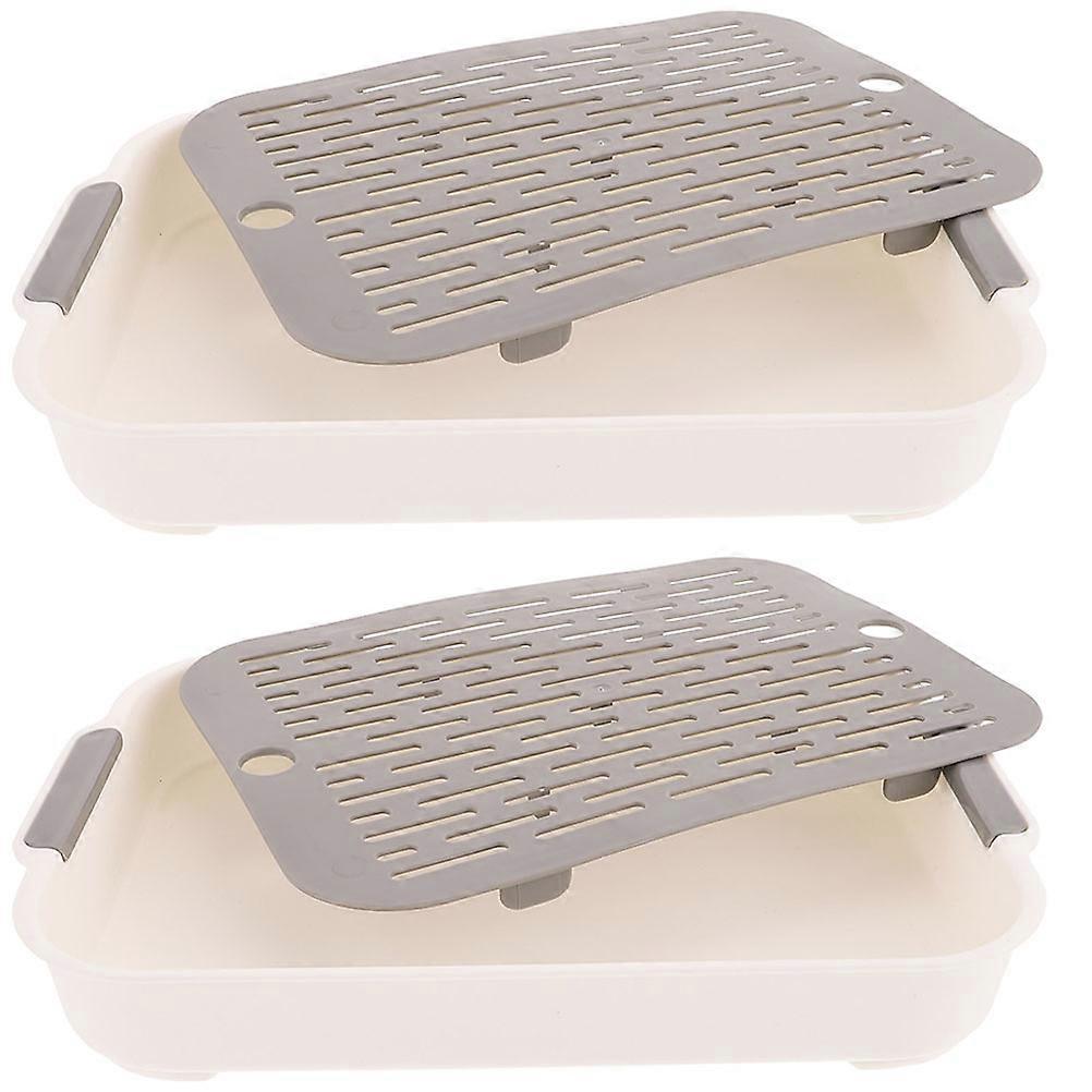 Rabbit Litter Box Plastic Hamster Toilet for Pet Use 6Pcs Set