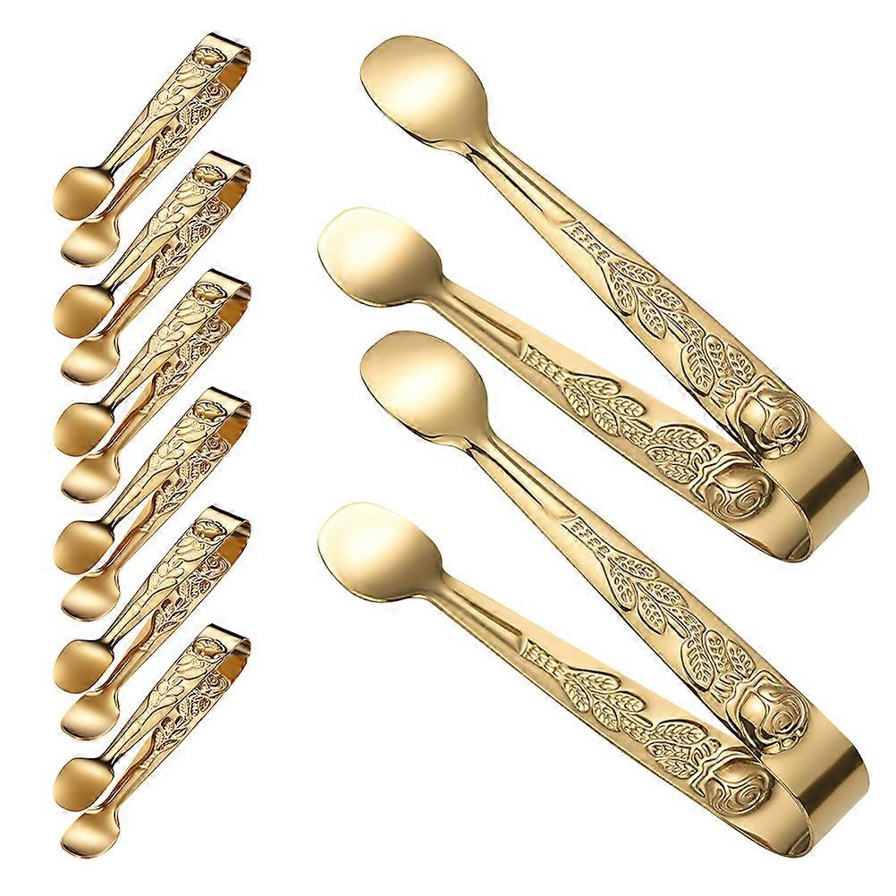 Mini Sugar Tongs Stainless Steel for Serving 24Pcs Design