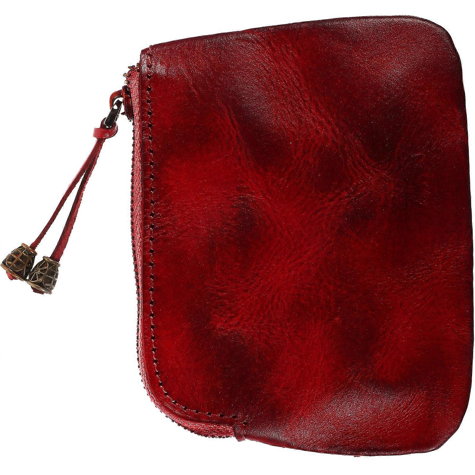 Coin Purse Cowhide Wallet for Storage Use 4Pcs Portable Mini Wallet Set