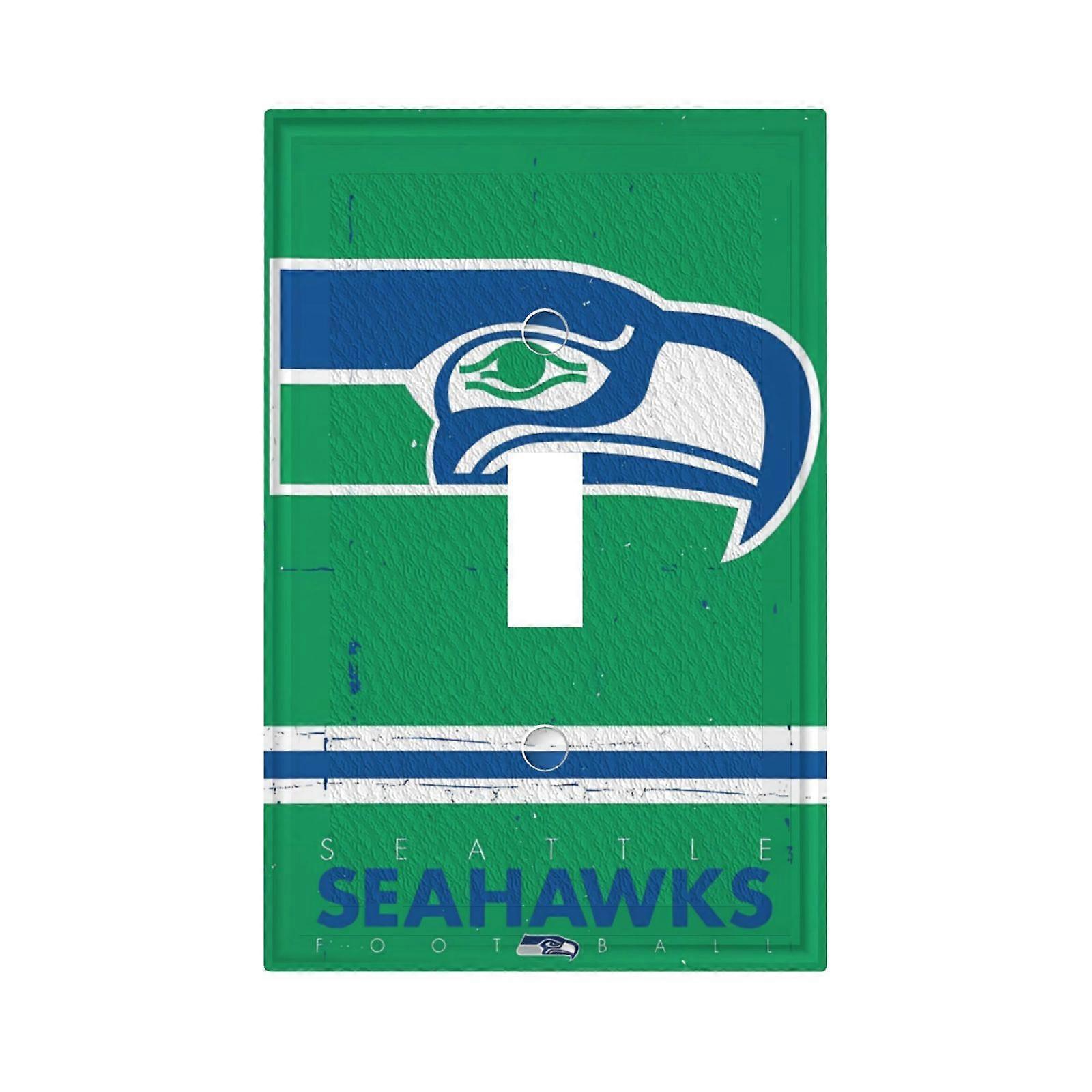 Seahawks Switching Lights Single Leather Roman Frame Switch Panel Wall Panel Single Double/Pull Light Switch