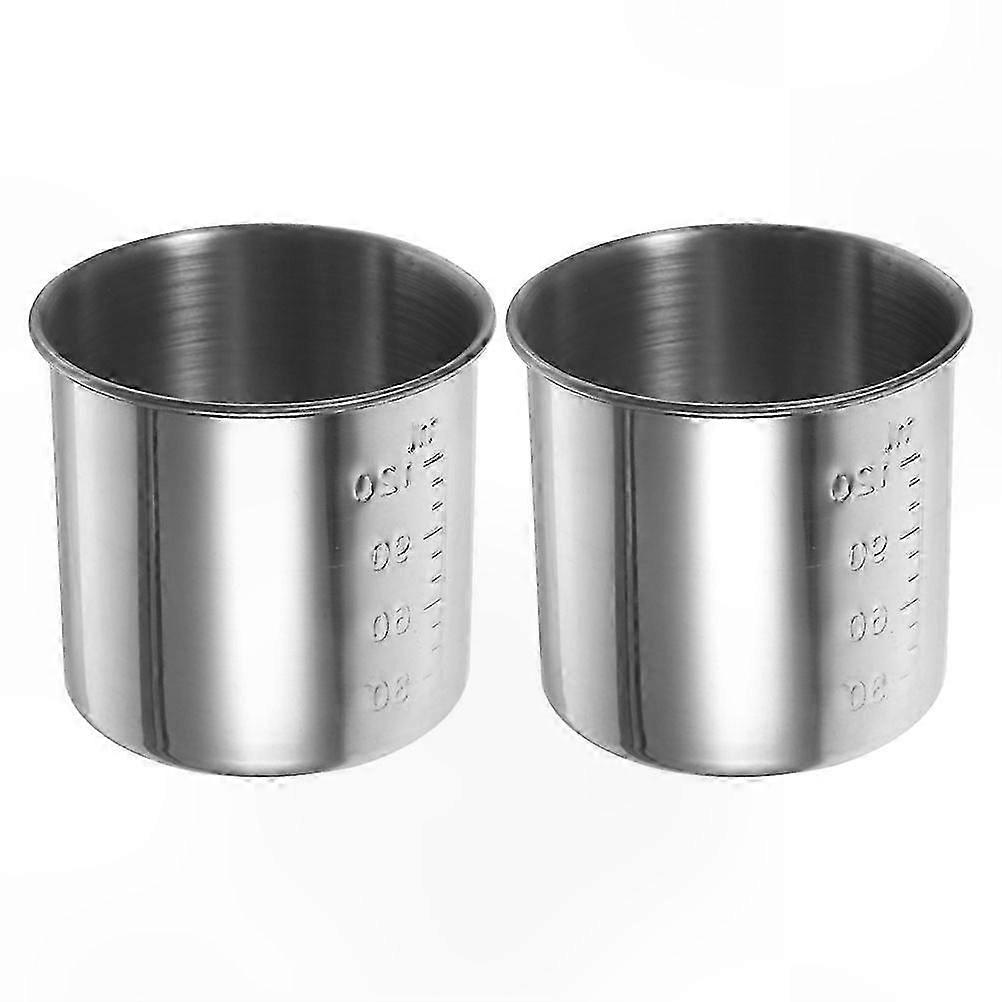 Set of 2 Stainless Steel Measuring Cups for Rice and Baking Durable Kitchen Tools for Accurate Measurements