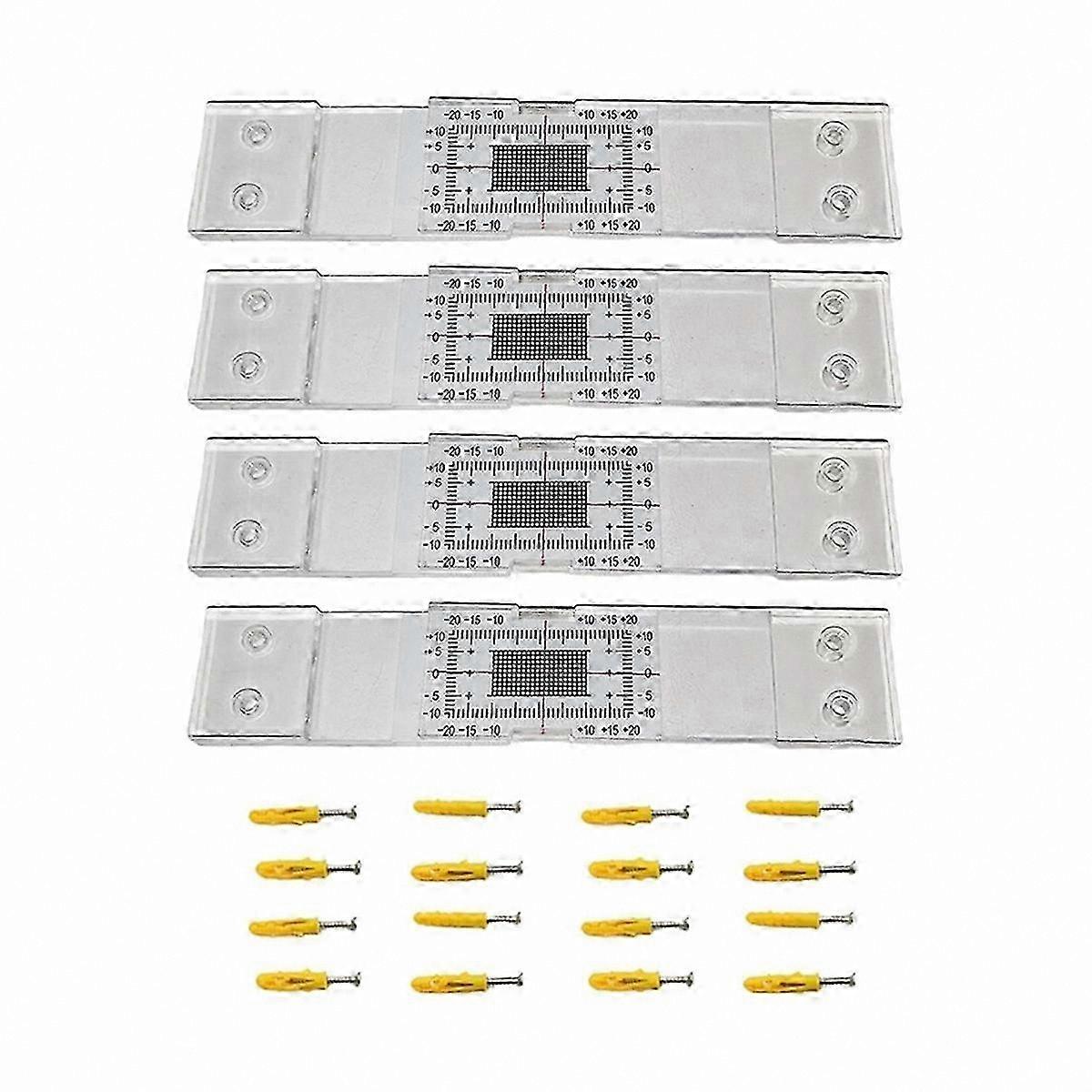 4-Pack Crack Monitoring Gauge, Precision Measurement Tool for Structural Analysis and Corner Assessment