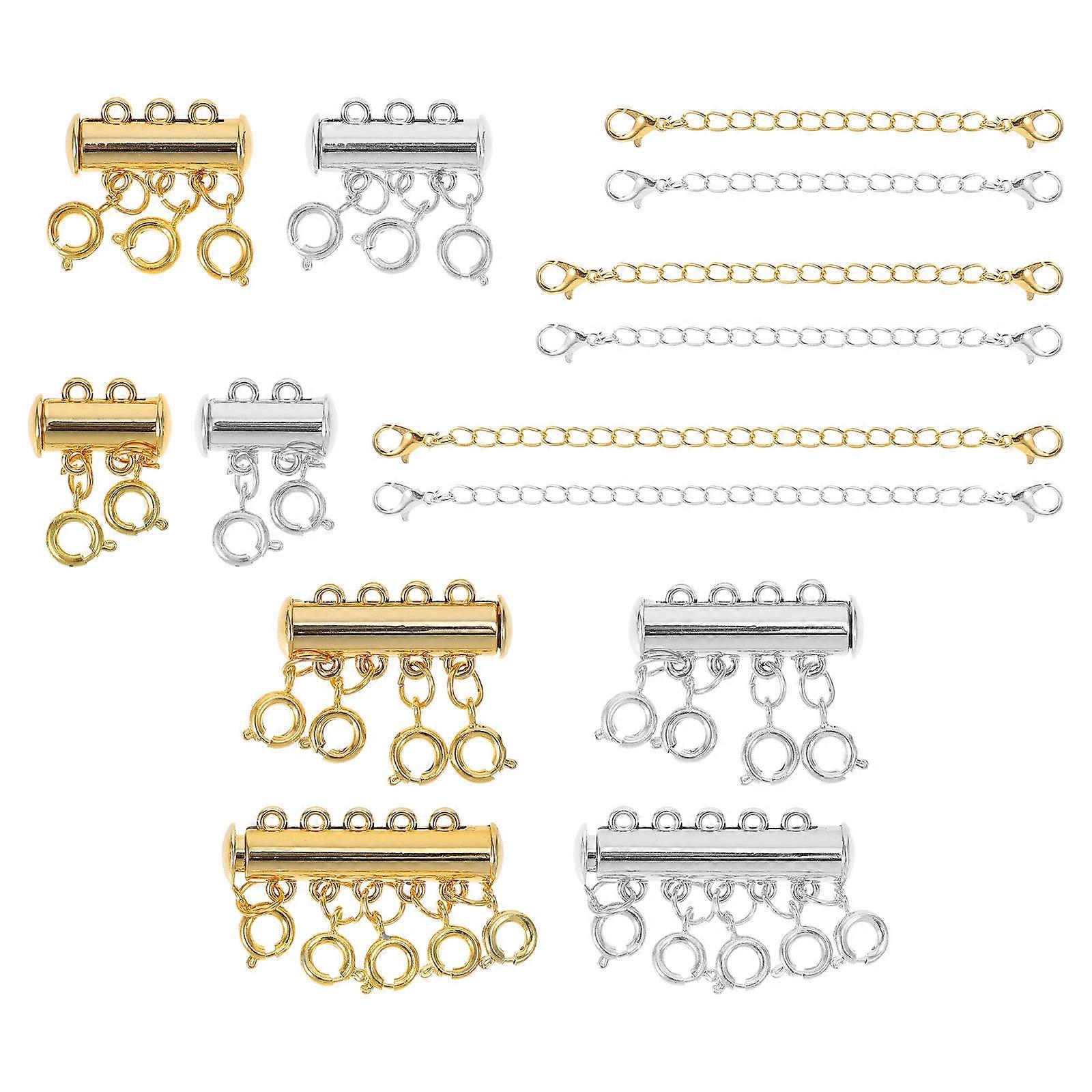 Copper Bracelet Buckle for DIY Use 1 Box Multi-Row Jewelry Connection Buckle