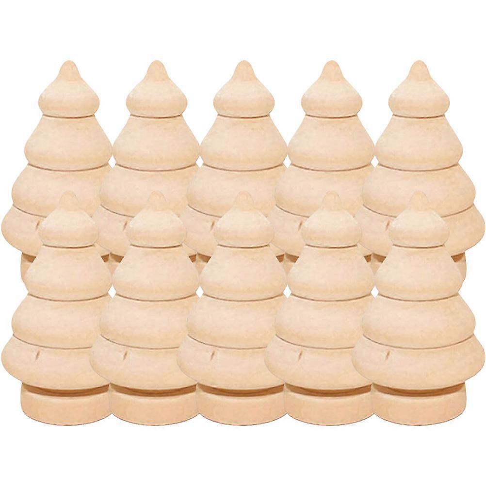Unfinished Wood Christmas Trees for Crafting DIY 20Pcs Set