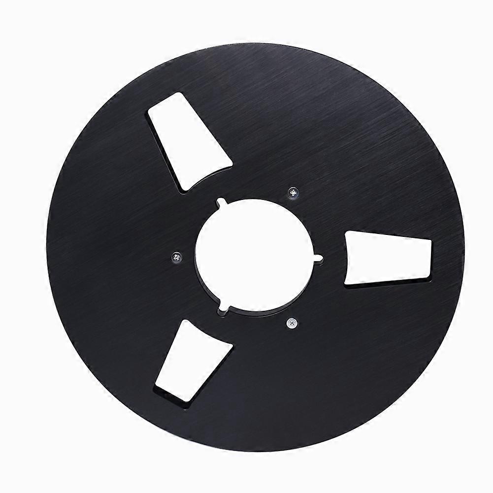 3 Hole 10.5inch Open Reel Audio Tape Empty Nab Hub Reel-to-Reel Recorders with Disk Aluminum Accessories Black