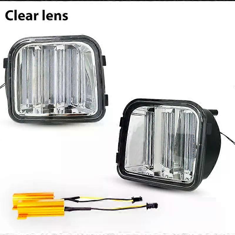 Apply Switchback Sequential Amber & White LED Car Front Bumper Turn Signal Lights w/ DRL Driving Lights For 2006-2010 Hummer H3 H3T