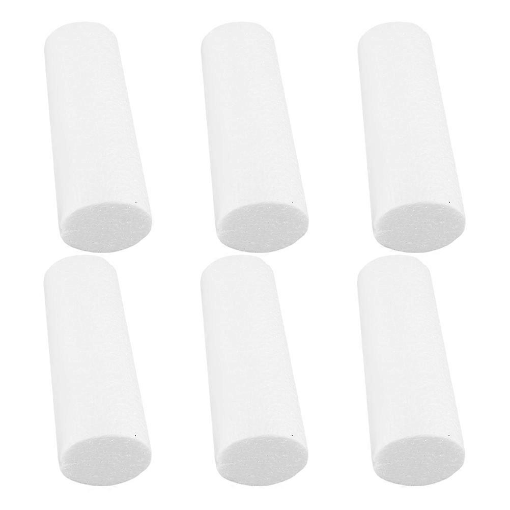Solid Foam Cylinder White Foam Tube for DIY Crafts 24Pcs Set