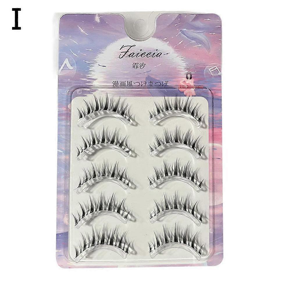 3D Natural False Eyelashes 5-Pair Set Reusable Flawless Glamorous Look Easy Application