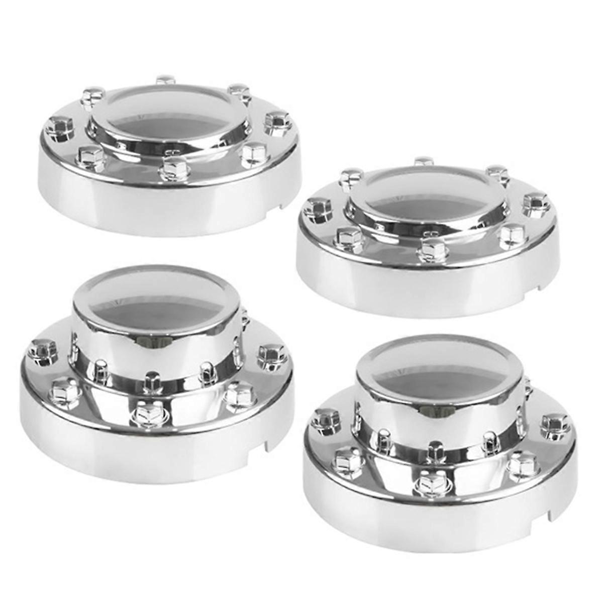 Front Chrome Center Hubcap Double Hub Center Cover 68081010AB 68081010AC for Ram 3500 2011-2018