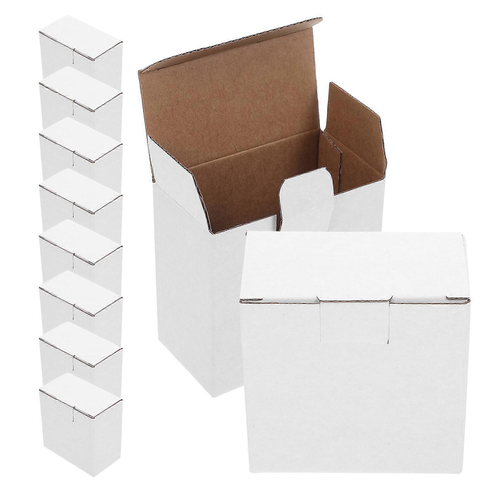 White Paper Box Moving Corrugated Cardboard Box for Storage 10Pcs