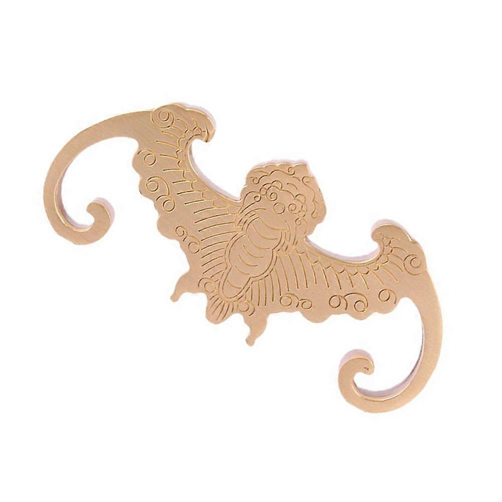 Brass Brush Pen Rest Calligraphy Brush Holder Bat Shaped with 2Pcs for Decor