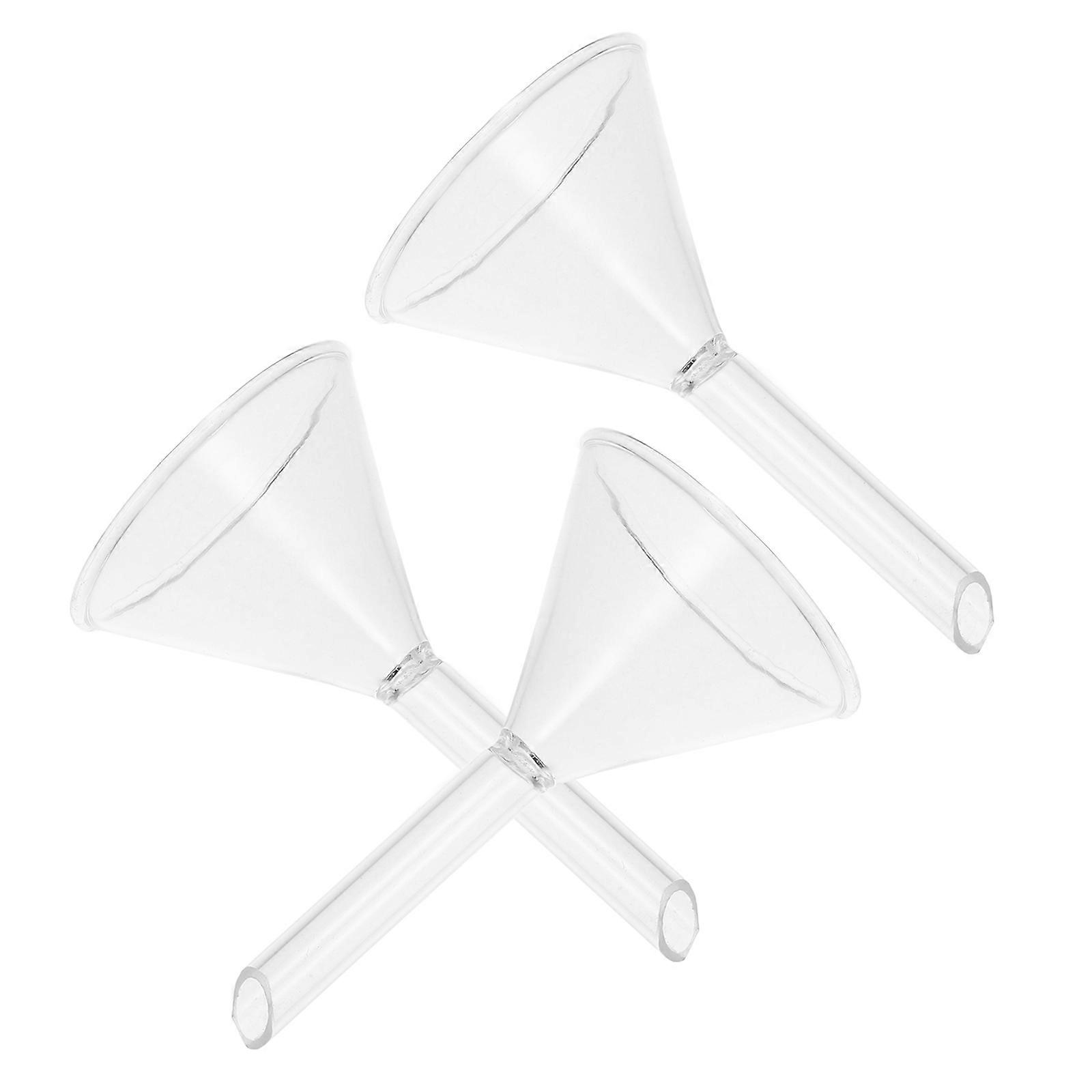 Wide Mouth Glass Scientific Filling Funnel for Lab Applications 6Pcs Pack